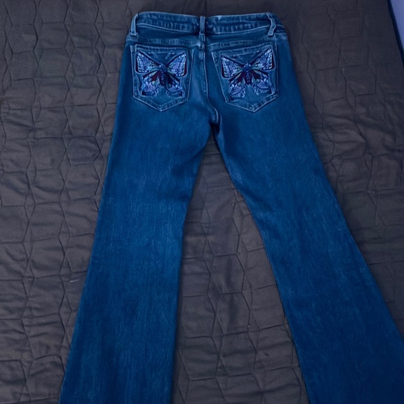 wild fable Jeans Wild Fable Low Rise Flare Jeans With Butterfly